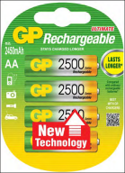 201373 / x4 piles AA 2500mAh